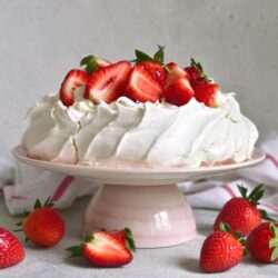 Strawberry Sheet Cake With Lemon Cream Frosting