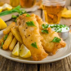 Bisquick Beer Batter Fried Fish and Chips Recipe